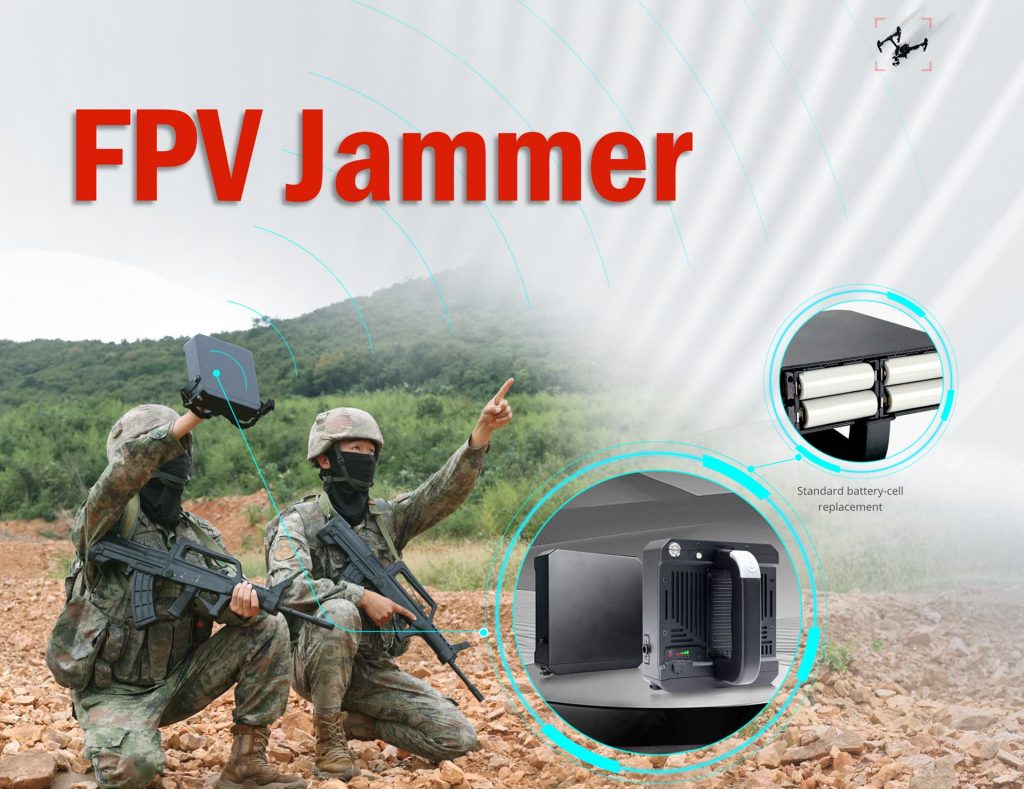 Handheld FPV Jammer Shield DT-623S adopted SDR Jamming to take drones down