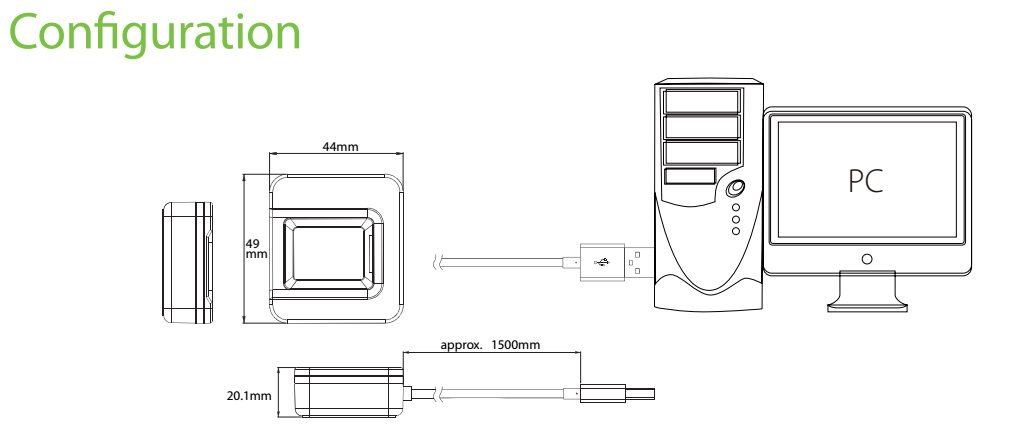 SLK20R Fingerprint Scanner Connection Diagram