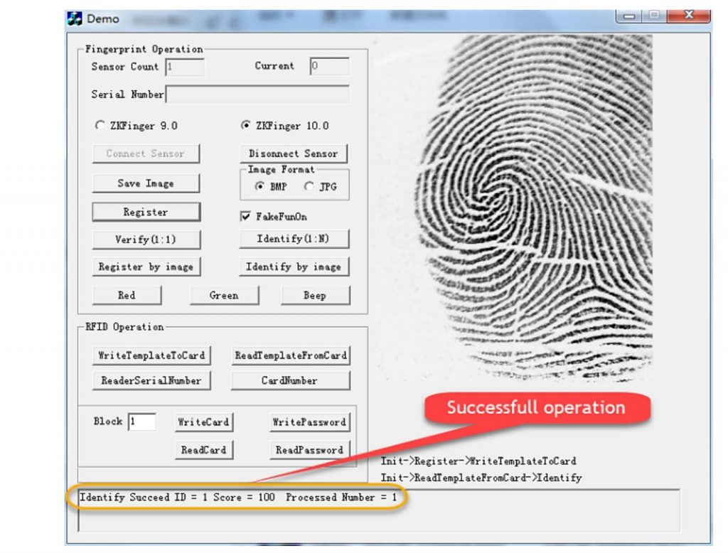 ZKFinger SDK Demo for USB Fingerprint Scanner